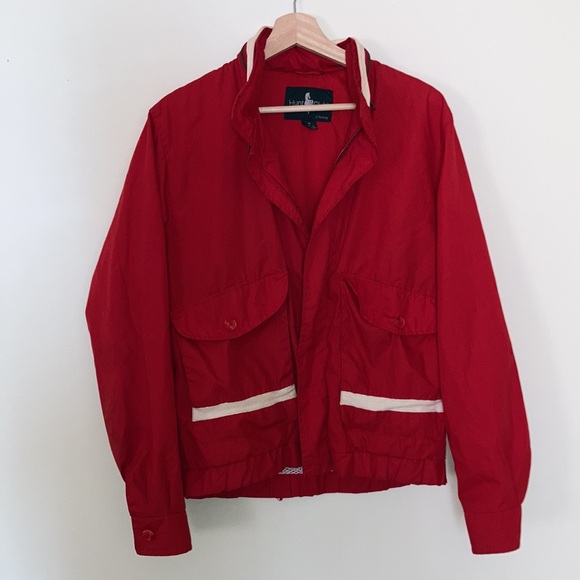 🐎🧶 Vintage 1990s “The Hunt Club” Men’s Size Medium Red Windbreaker 🪡💨 - Picture 6 of 7